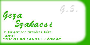 geza szakacsi business card