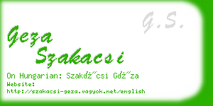 geza szakacsi business card